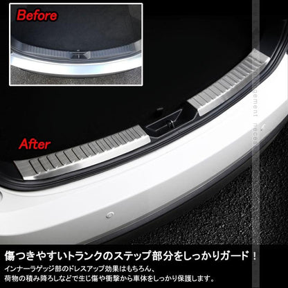 マツダ CX-5 CX5 KF 専用設計 ラゲッジ スカッフプレート 2PCS ステンレス カスタム パーツ 内装 ドレスアップ ラゲッジルーム トランク 新型 CX5 KF系 - VULCANS