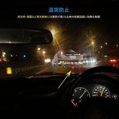 フィットGK3/4/5/6 フィットハイブリッド GP5 RS エアロ LEDリフレクター LED20個 クリアレンズ ブレーキ＆スモール連動タイプ 視認性UP 追突防止 電装パーツ - VULCANS