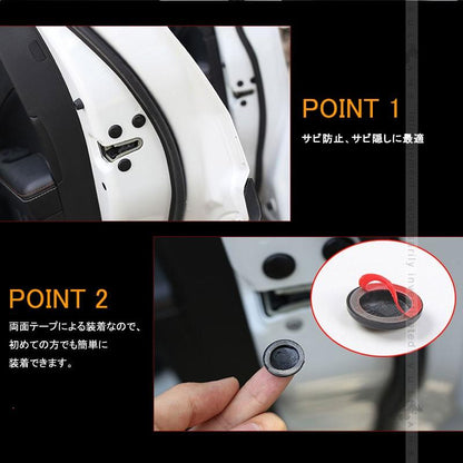JEEP レネゲード ドアボルトキャップ ABS樹脂 ブラック ドアボルトカバー 12個セット前席＋後部座席 内装 パーツ アクセサリー 錆防止 Renegade - VULCANS