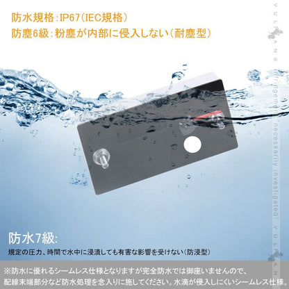 トラック＆軽自動車兼用 LEDサイドマーカー+路肩灯 長方形面発光 オレンジ 2個セット マーカーランプ 12V 24V車用 トラックマーカー 21連 サイドマーカー 外装 - VULCANS