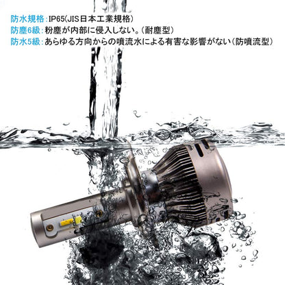 LEDヘッドライト 2色切り替え H4 Hi/Lo 360度光軸調整可 DC9V～36V IP65 2個 6000LM 瞬間起動 冷却ファン搭載 アルミ合金 SS30 LEDフォグランプ 取付簡単 電装 - VULCANS
