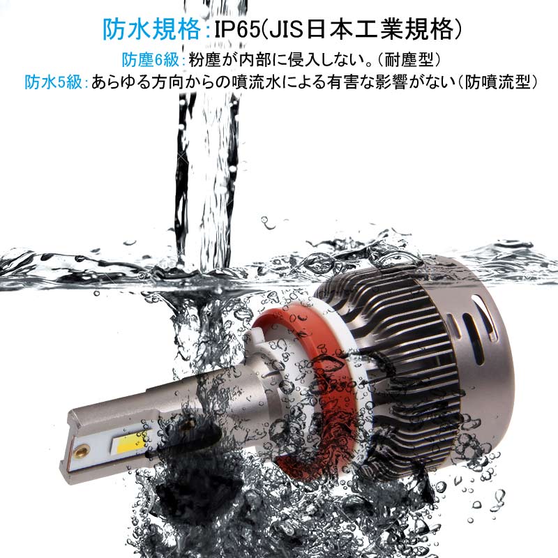 LEDヘッドライト 3色発光 H8 /H11/H16JP兼用 360度光軸調整可 DC9V～36V 2個 6000LM IP65 瞬間起動 冷却ファン搭載 アルミ合金 SS30 LEDフォグランプ 取付簡単 - VULCANS