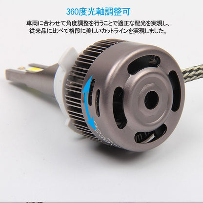 LEDヘッドライト 3色発光 HB4/9006 360度光軸調整可 2個set DC9V～36V 6000LM 瞬間起動 冷却ファン搭載 アルミ合金 SS30 LEDフォグランプ 取付簡単 電装品 - VULCANS