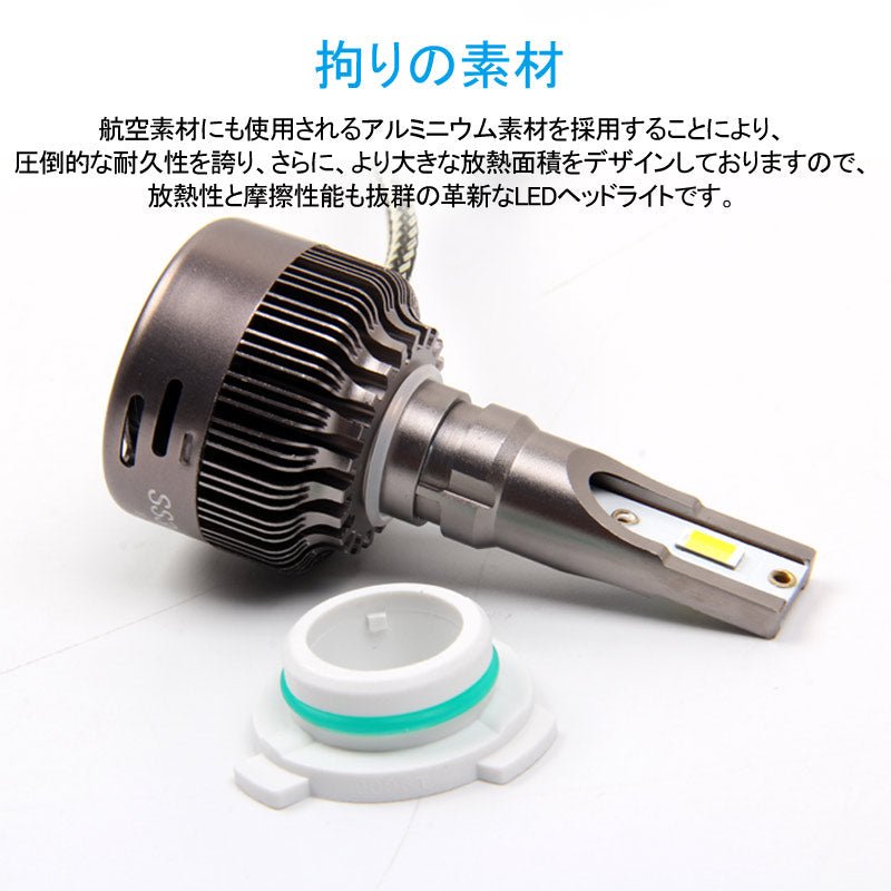 LEDヘッドライト 3色発光 HB4/9006 360度光軸調整可 2個set DC9V～36V 6000LM 瞬間起動 冷却ファン搭載 アルミ合金 SS30 LEDフォグランプ 取付簡単 電装品 - VULCANS