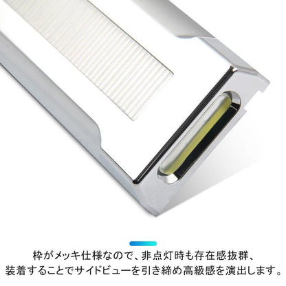 汎用 バックランプ＆ウインカー付き LEDサイドマーカー 3WAY アイスブルー フロントフェンダーやバンパーに メッキ仕上げ 電装 パーツ カスタム ポジション - VULCANS