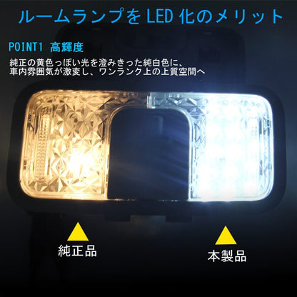 改良版 LEDルームランプセット タンク/ルーミー 専用設計 ラゲッジランプ ジャストフィット カプラーオン 8点set ホワイト 68灯 5050SMD 内装 パーツ カスタム - VULCANS