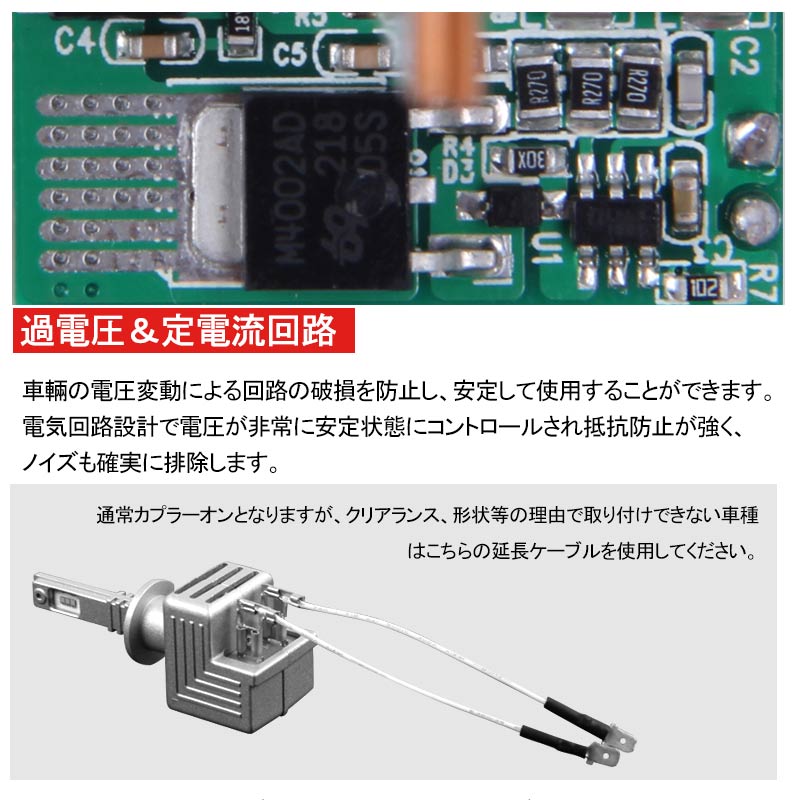 LEDヘッドライト H1 新車検対応 1年保証 次世代 オールインワン 一体型 PHILIPS製 30W×2 6000LM ワンタッチ 瞬間起動 過電圧・定電流回路 - VULCANS