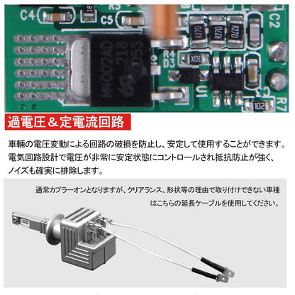 LEDヘッドライト H1 新車検対応 1年保証 次世代 オールインワン 一体型 PHILIPS製 30W×2 6000LM ワンタッチ 瞬間起動 過電圧・定電流回路 - VULCANS