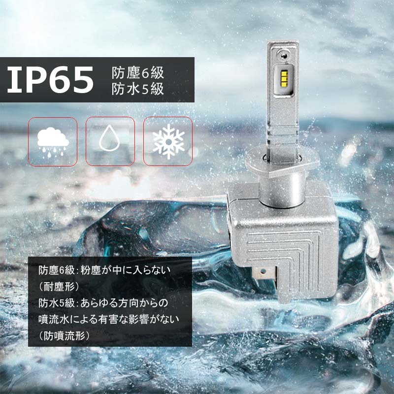 LEDヘッドライト H1 新車検対応 1年保証 次世代 オールインワン 一体型 PHILIPS製 30W×2 6000LM ワンタッチ 瞬間起動 過電圧・定電流回路 - VULCANS