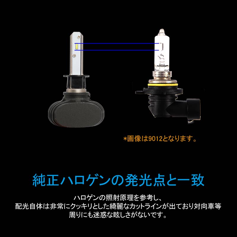 LEDヘッドライト オールインワン H1 8000LM SEOUL CSPチップ 1年保証 LEDフォグランプ 2個set DC9V~32V 6500K ワンピース 一体型 ファンレス 取付簡単 電装 - VULCANS
