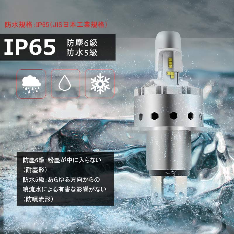 LEDヘッドライト H4 H/L 切替式 一体型 新車検対応 1年保証 オールインワン PHILIPS製 ZES 25W×2 6000LM ワンタッチ 瞬間起動 過電圧・定電流回路 9P Hi/Low - VULCANS