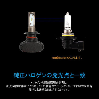 LEDヘッドライト オールインワン H7 8000LM SEOUL CSPチップ 1年保証 LEDフォグランプ 2個set DC9V~32V 6500K ワンピース 一体型 ファンレス 取付簡単 電装 - VULCANS