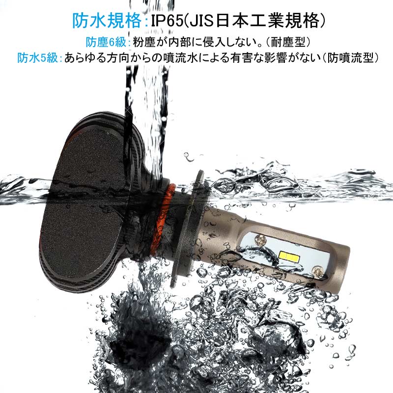 LEDヘッドライト オールインワン H7 8000LM SEOUL CSPチップ 1年保証 LEDフォグランプ 2個set DC9V~32V 6500K ワンピース 一体型 ファンレス 取付簡単 電装 - VULCANS