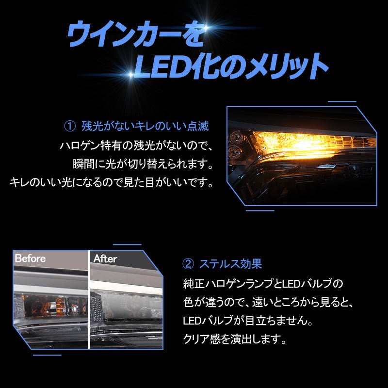 LEDウインカーポジションキット S25s/1156 ハイフラ抵抗器付 LEDバルブ 12V 4014SMD 60連 LEDシングル球 定電流回路内蔵 ウインカー優先機能 無極性 - VULCANS