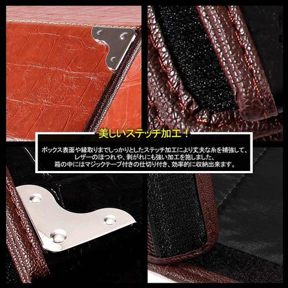 車載用 収納ボックス トランクボックス Mサイズ レザー 折りたたみ式 大容量 ラゲッジボックス アウトドア キャンプ 車中泊グッズ 収納ケース フタ付 - VULCANS