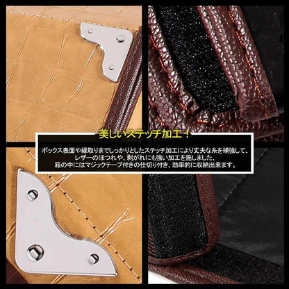 車載用 収納ボックス トランクボックス Mサイズ レザー 折りたたみ式 大容量 ラゲッジボックス アウトドア キャンプ 車中泊グッズ 収納ケース フタ付 - VULCANS