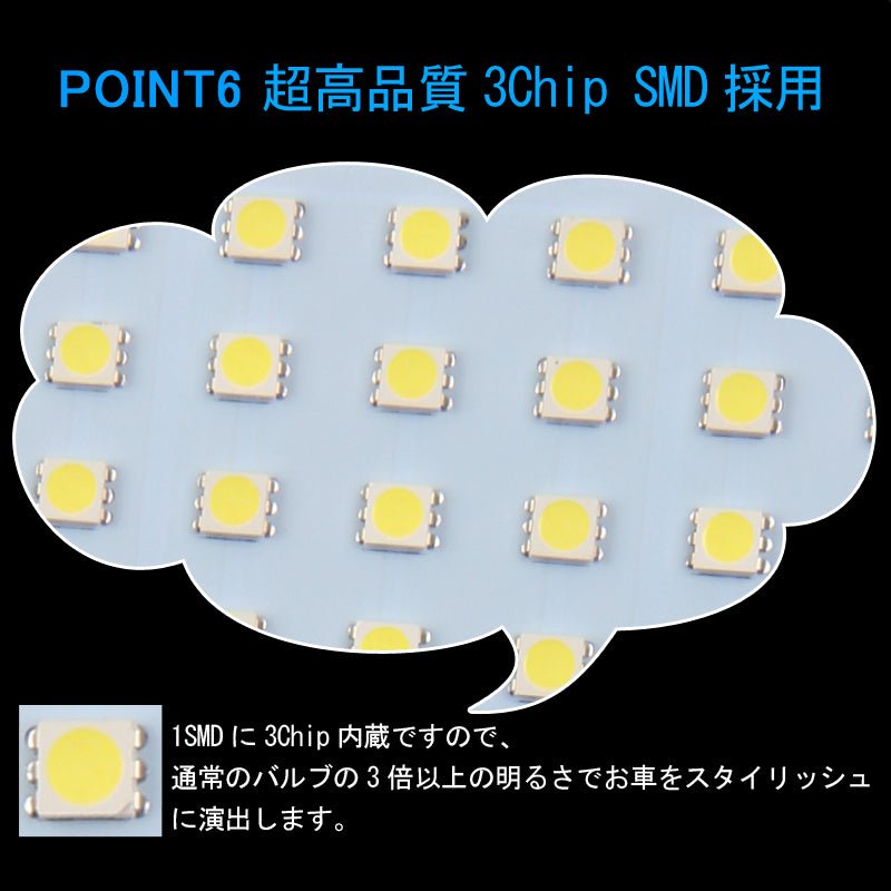 新型スペーシア/スペーシア カスタムMK53S LEDルームランプセット 3点セット 5050SMD ホワイト ルーム球 ライト 専用工具付き 内装 カスタム パーツ SPACIA - VULCANS