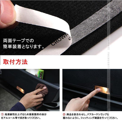 新型 N - BOX N BOX NBOX カスタム JF3 JF4 インナー ドアキックガード 2P PUレザー 保護 プロテクター キズ防止 アンダーカバー 内装 パーツ エアロ - VULCANS