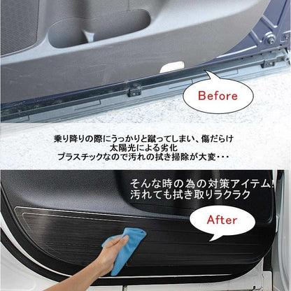 ODYSSEY ホンダ オデッセイ ドアキックガード SUS304ステンレス ドアトリムガード ブラック 内装 パーツ 保護 プロテクター キズ防止 アンダーカバー - VULCANS
