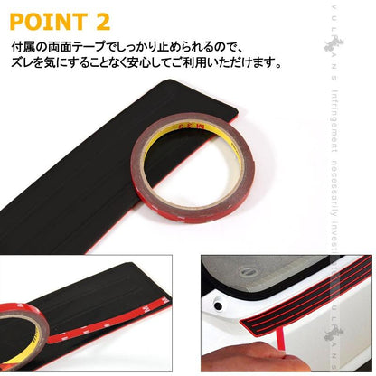 汎用 リアバンパーステップガード リアバンパー ガード プロテクター ラゲッジ エアロ 傷防止 荷台 トランク 保護 カー用品 内装 パーツ アクセサリー - VULCANS