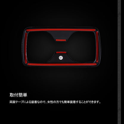 新型RAV4 50系 リアドリンクホルダーガーニッシュ カップホルダー 1PCS カーボン調 インテリアパネル 内装 パーツ アクセサリー カスタム 用品 - VULCANS