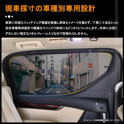 新型RAV4 50系 メッシュカーテン 日よけ 4枚セット 換気 車用 インテリア 遮光カーテン 内装品 パーツ フロントドア 車中泊 - VULCANS
