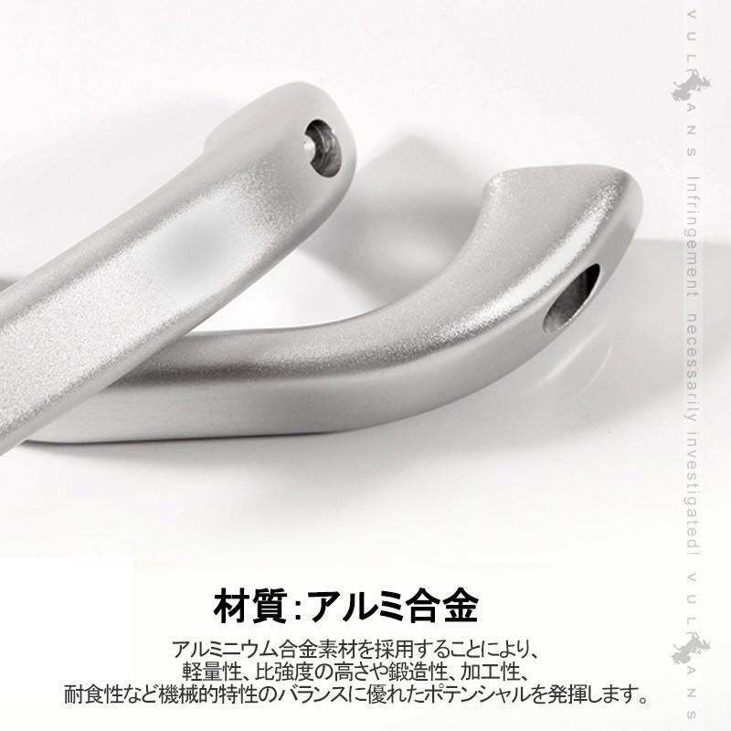 SUZUKI スズキ ジムニー JB23 アルミ合金 ルーフアシストグリップ 2P シルバー ドアハンドル ルーフグリップ ルーフハンドル 内装 パーツ カスタム JIMNY - VULCANS