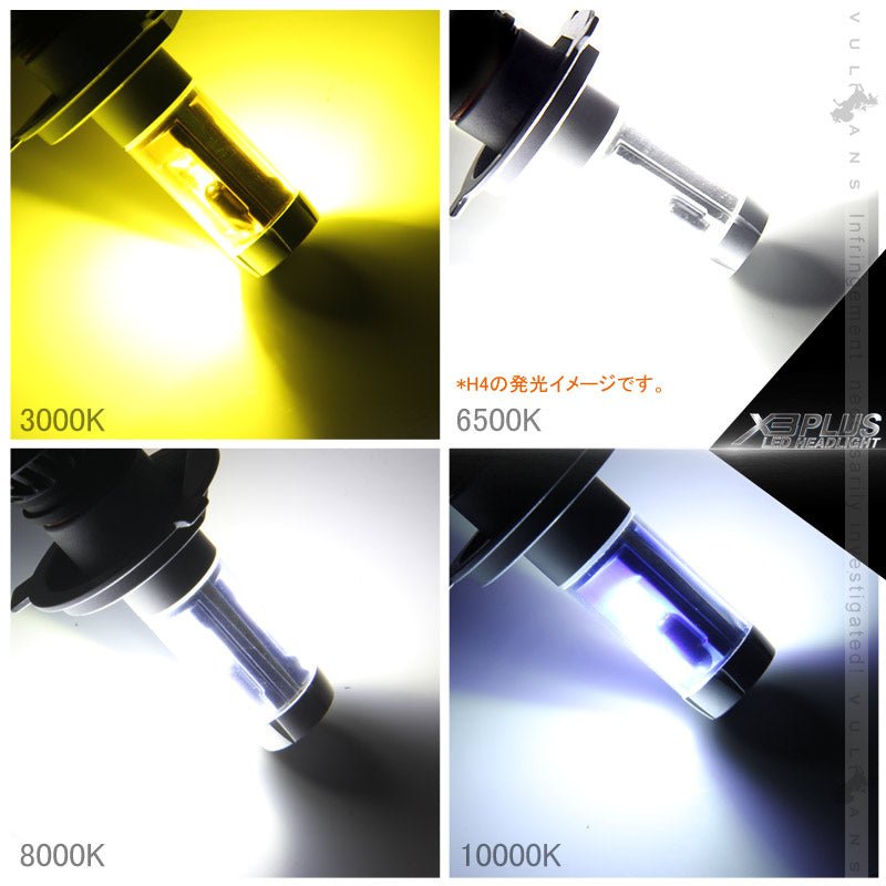 業界初 X3 PLUS LEDヘッドライト C - HR HIR2/9012 新車検対応 DC9V～DC60V トラックまで対応 PHILIPS ZES ケルビン値変更可 6000LM 2個 光軸調整可 1年保証 IP67 - VULCANS
